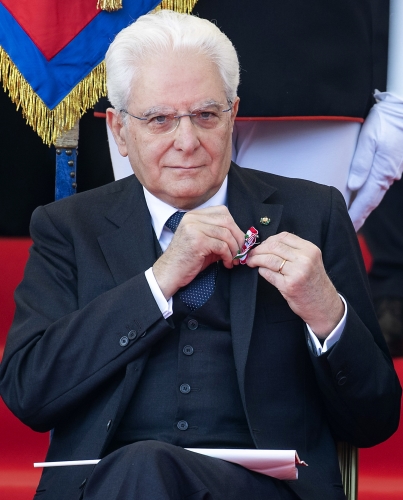 Il Presidente della Repubblica Sergio Mattarella in occasione della Rivista Militare per la Festa Nazionale della Repubblica
