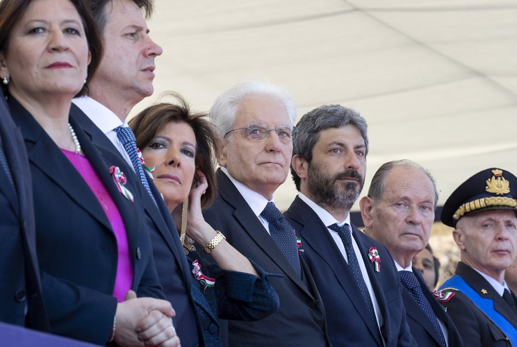 Il Presidente della Repubblica Sergio Mattarella in occasione della Rivista Militare per la Festa Nazionale della Repubblica
