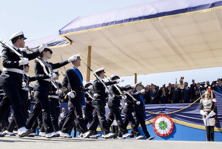 Il Presidente della Repubblica Sergio Mattarella in occasione della Rivista Militare per la Festa Nazionale della Repubblica
