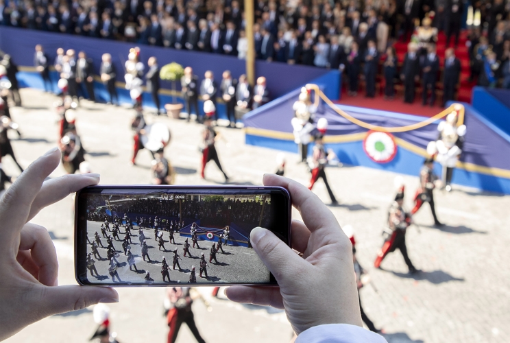 Il Presidente della Repubblica Sergio Mattarella in occasione della Rivista Militare per la Festa Nazionale della Repubblica
