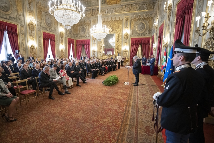 Il Presidente Sergio Mattarella in occasione della cerimonia di consegna dei Premi "Presidente della Repubblica" per gli anni 2016 e 2017 dell'Accademia Nazionale dei Lincei, dell'Accademia Nazionale di San Luca e dell'Accademia Nazionale di Santa Cecilia e delle Borse di Studio in memoria dei Maestri Goffredo Petrassi e Giuseppe Sinopoli.