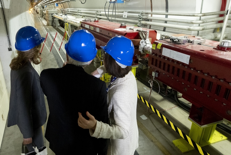 Il Presidente della Repubblica Sergio Mattarella nel corso della visita al CERN