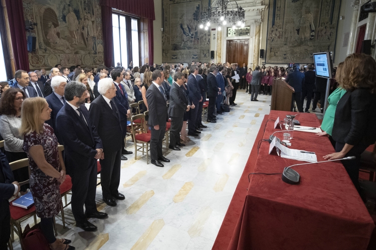 Il Presidente della Repubblica Sergio Mattarella in occasione della presentazione della Relazione annuale dell'Autorità garante per l'infanzia e l'adolescenza