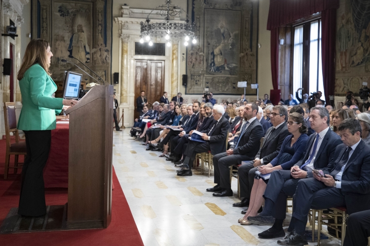 Il Presidente della Repubblica Sergio Mattarella in occasione della presentazione della Relazione annuale dell'Autorità garante per l'infanzia e l'adolescenza