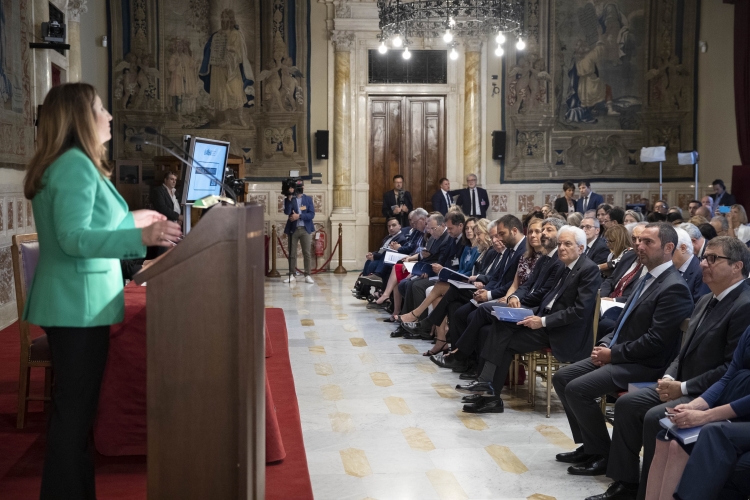 Il Presidente della Repubblica Sergio Mattarella in occasione della presentazione della Relazione annuale dell'Autorità garante per l'infanzia e l'adolescenza da parte dell'Autorità garante Filomena Albano