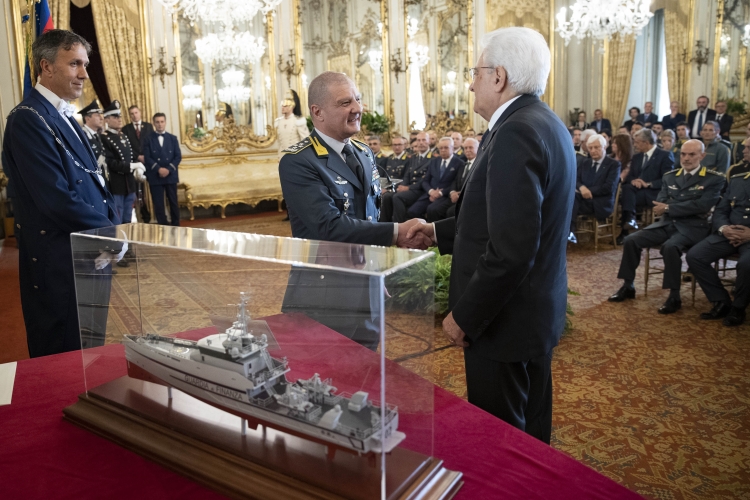 Il Presidente Sergio Mattarella con il Gen. C.A. Giuseppe ZAFARANA, Comandante Generale della Guardia di Finanza,in occasione del 245° anniversario di fondazione della Guardia di Finanza