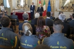 Il Presidente Mattarella incontra una rappresentanza del corpo della Guardia di Finanza in occasione del 245° anniversario di fondazione