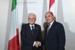 Il Presidente Sergio Mattarella con il Presidente del Consiglio Nazionale,Wolfgang Sobotka,in occasione della visita di Stato nella Repubblica d'Austria