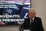 Il Presidente Sergio Mattarella nel corso della visita al centro viennese per il Lessico Etimologico Italiano (LEI)