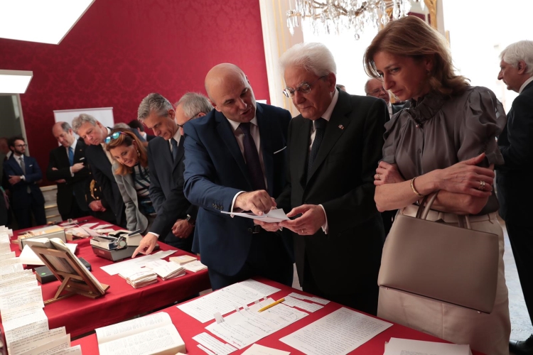 Il Presidente della Repubblica Sergio Mattarella e la Sig.ra Laura al Centro viennese per il Lessico Etimologico Italiano (LEI)
