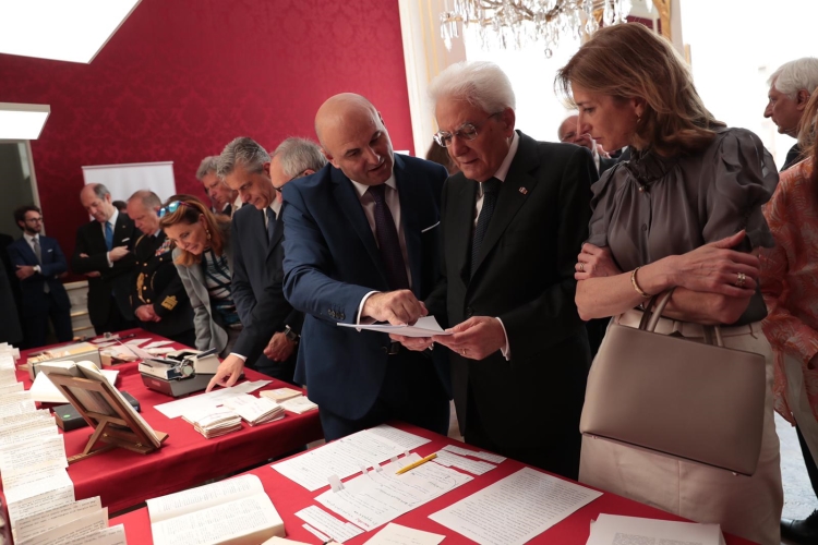 Il Presidente della Repubblica Sergio Mattarella e la Sig.ra Laura al Centro viennese per il Lessico Etimologico Italiano (LEI)