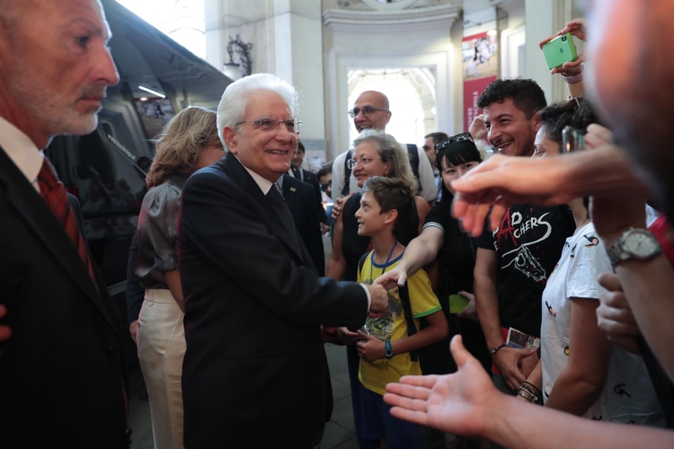 Il Presidente della Repubblica Sergio Mattarella e la Sig.ra Laura al Centro viennese per il Lessico Etimologico Italiano (LEI)
