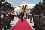 Arrivo del presidente Mattarella all’aeroporto Wolfgang Amadeus Mozart di Salisburgo.