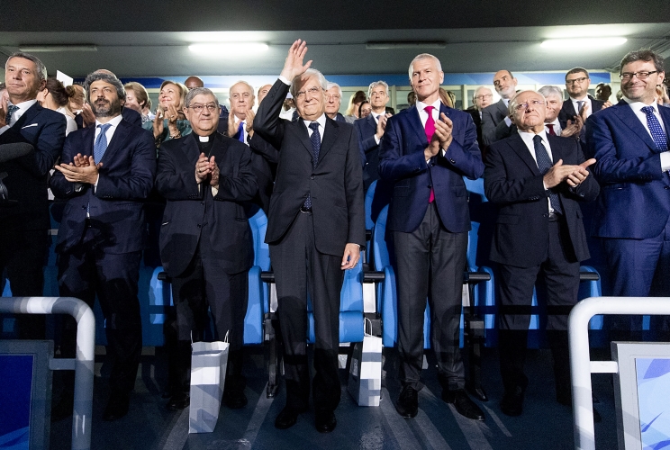 Il Presidente della Repubblica Sergio Mattarella alla cerimonia di apertura delle Universiadi