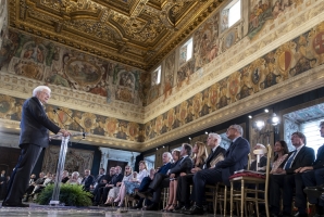 Il Presidente Sergio Mattarella all’inaugurazione dell’iniziativa “Quirinale contemporaneo”.