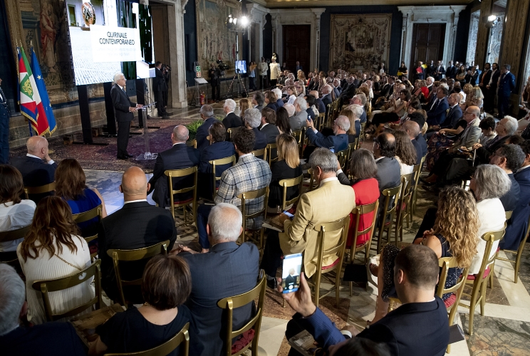 Il Presidente Sergio Mattarella all’inaugurazione dell’iniziativa “Quirinale contemporaneo”.