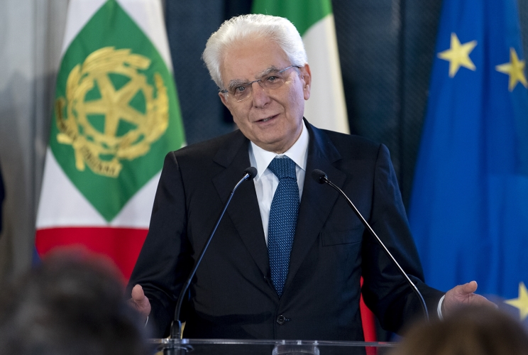 Il Presidente Sergio Mattarella all’inaugurazione dell’iniziativa “Quirinale contemporaneo”.