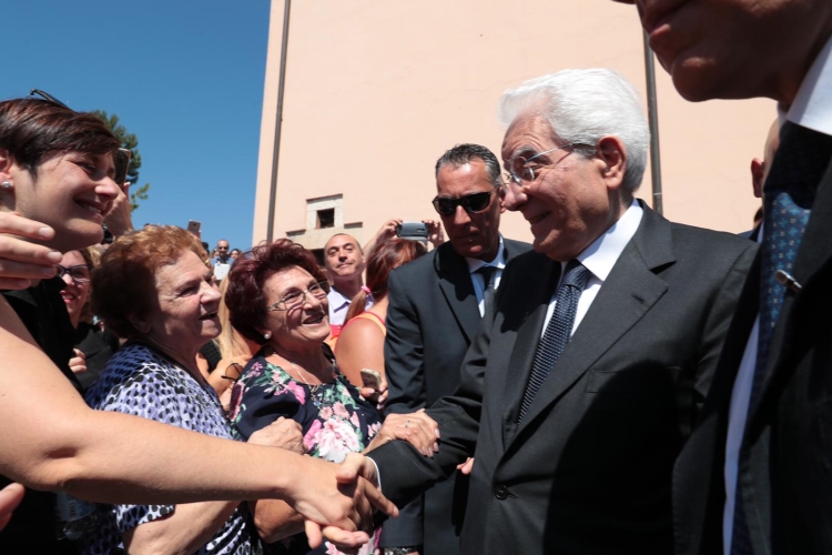 Il Presidente Mattarella è accolto a Scurcola Marsicana