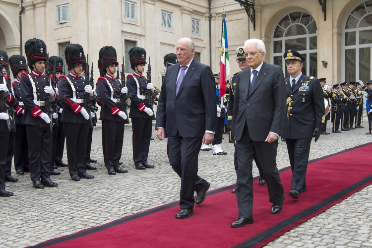 Il Presidente Sergio Mattarella e il Re Harald V di Norvegia 