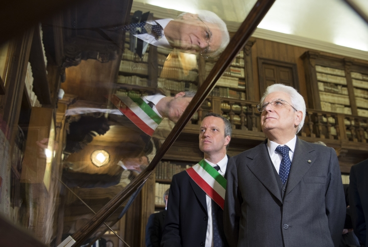 Il Presidente Sergio Mattarella con il Sindaco di Verona Flavio Tosi 