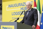 Mattarella alla cerimonia di inaugurazione del nuovo Centro di smistamento postale (hub) di Poste Italiane