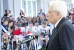 Il Presidente Mattarella visita l'Istituto omnicomprensivo “Romolo Capranica” di Amatrice.