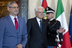 Il Presidente Sergio Mattarella con il Presidente della Repubblica di Cabo Verde Jorge Carlos de Almeida Fonseca