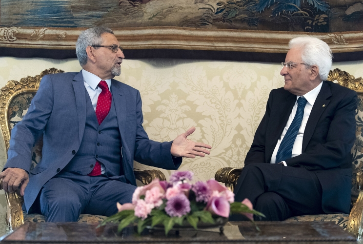 Il Presidente Sergio Mattarella con il Presidente della Repubblica di Cabo Verde Jorge Carlos de Almeida Fonseca