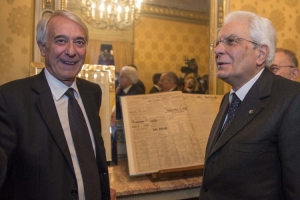 Il Presidente Sergio Mattarella con il Sindaco di Milano, Giuliano Pisapia,
