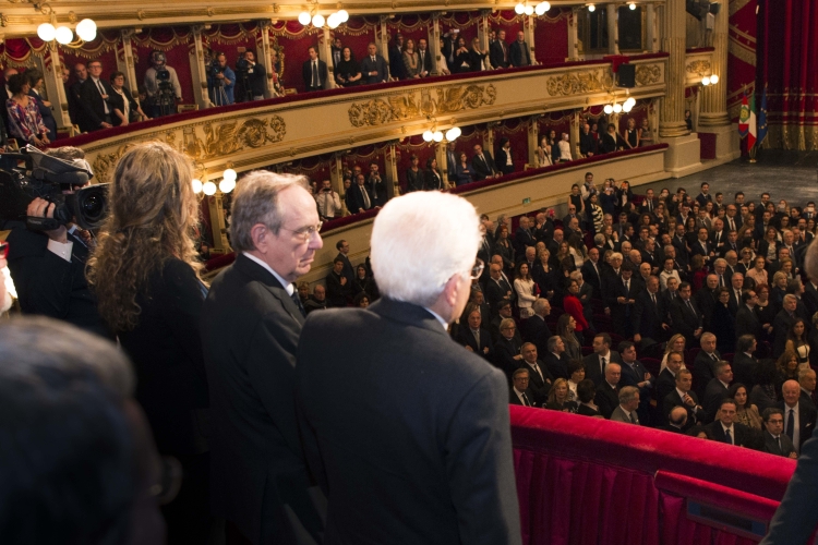 Il Presidente Sergio Mattarella al Teatro alla Scala