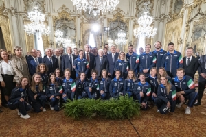  INCONTRO DEL PRESIDENTE MATTARELLA CON GLI ATLETI ITALIANI CHE HANNO PARTECIPATO AL CAMPINATO MONDIALE DI NUOTO 2019 DI GWANGJU