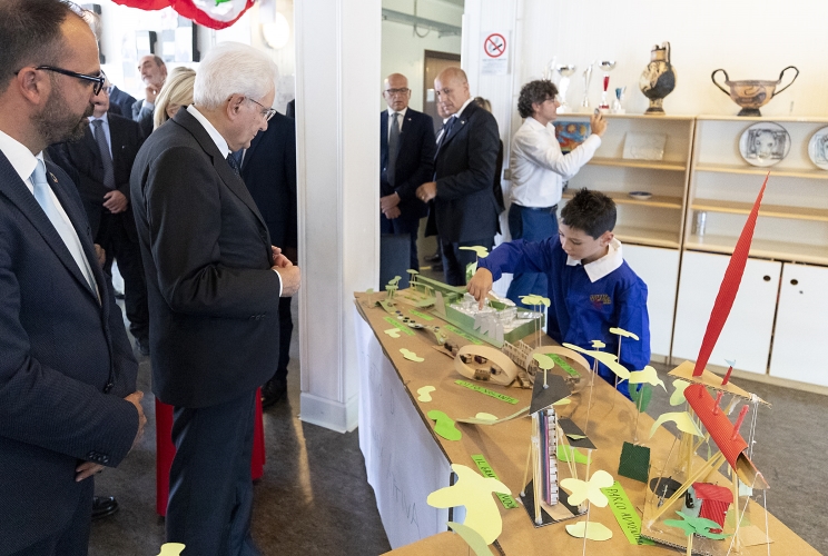 Il Presidente della Repubblica Sergio Mattarella con in occasione dell'inaugurazione dell’anno scolastico 2019/2020