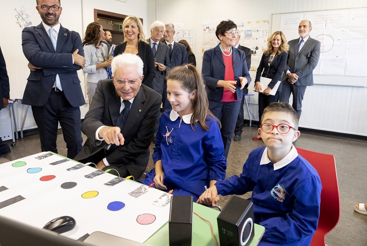 Il Presidente della Repubblica Sergio Mattarella con in occasione della cerimonia di inaugurazione dell’anno scolastico 2019/2020