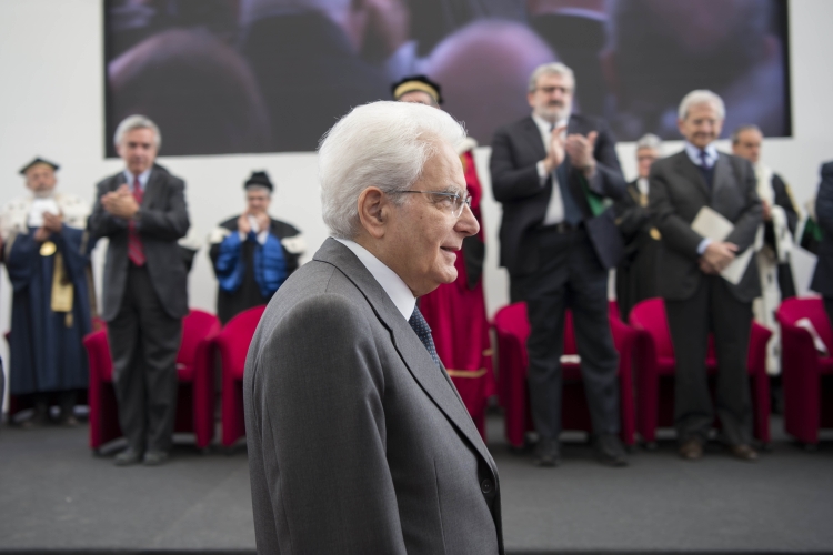 Il Presidente Sergio Mattarella all'inaugurazione dell'anno accademico dell'Università degli Studi Aldo Moro 