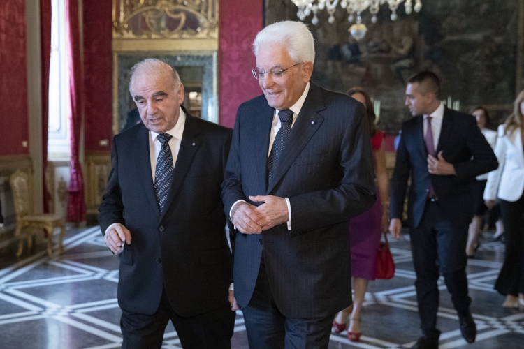 Il Presidente Sergio Mattarella con il Presidente della Repubblica di Malta, S.E. il Signor George William Vella
