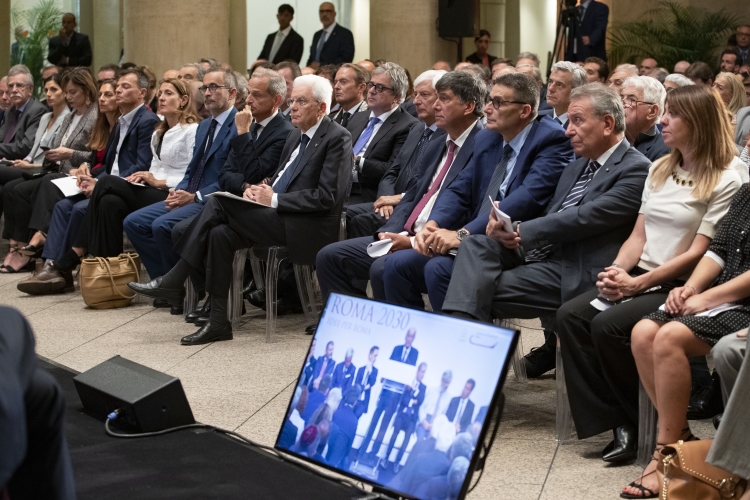 Il Presidente Sergio Mattarella interviene al convegno dal titolo: “Idee per Roma 2030” promosso dalla Camera di Commercio di Roma
