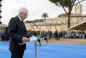 Il Presidente della Repubblica Sergio Mattarella in occasione della cerimonia di chiusura delle iniziative di carattere sociale