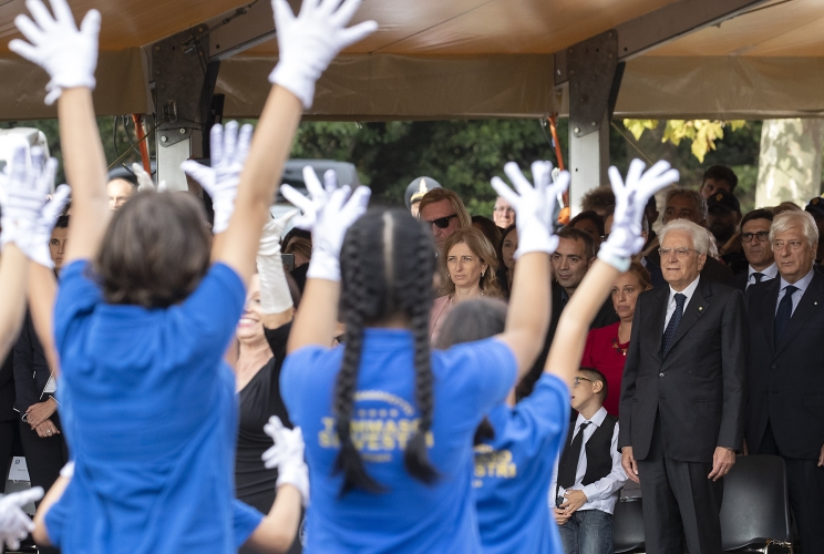 Il Presidente della Repubblica Sergio Mattarella in occasione della cerimonia di chiusura delle iniziative di carattere sociale