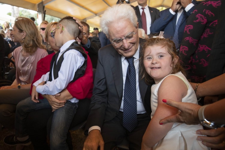 Il Presidente Sergio Mattarella in occasione della cerimonia di chiusura delle iniziative di carattere sociale
