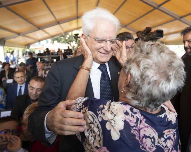Il Presidente Sergio Mattarella in occasione della cerimonia di chiusura delle iniziative di carattere sociale
