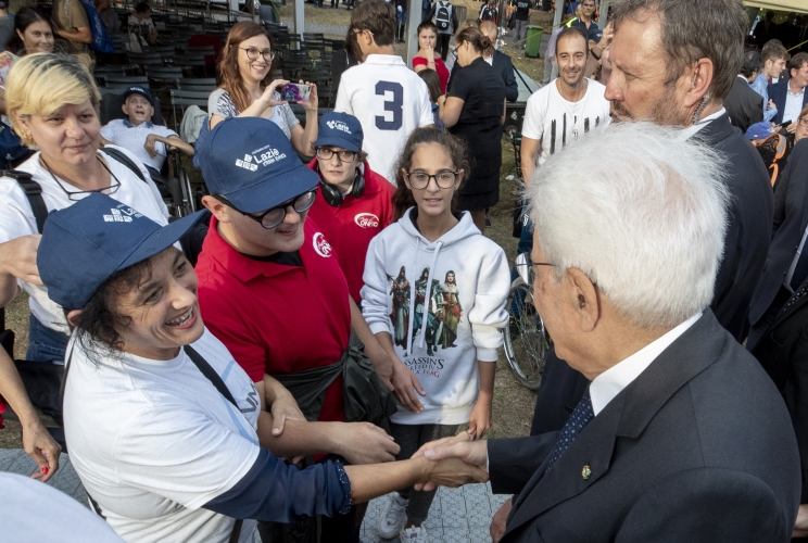 Il Presidente Sergio Mattarella in occasione dell’’intervento alla cerimonia di chiusura delle iniziative di carattere sociale