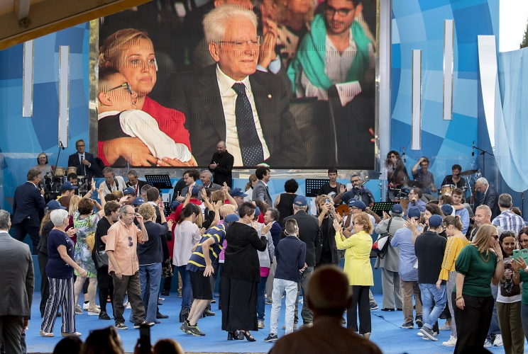 Il Presidente Sergio Mattarella in occasione dell’’intervento alla cerimonia di chiusura delle iniziative di carattere sociale