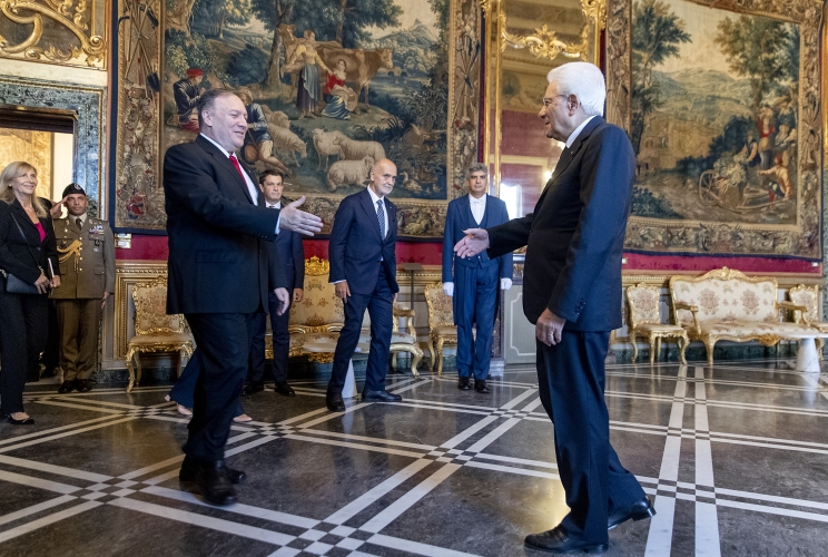 Il Presidente Sergo Mattarella riceve Michael Richard Pompeo, Segretario di Stato degli Stati Uniti d’America