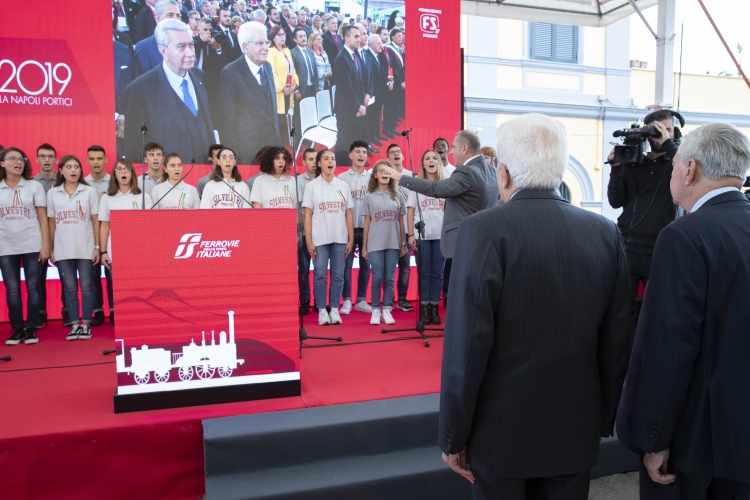 Il Presidente della Repubblica Sergio Mattarella interviene alla cerimonia in occasione del 180°anniversario della linea ferroviaria Napoli – Portici
(foto di Francesco Ammendola - Ufficio per la Stampa e la Comunicazione della Presidenza della Repubblica)