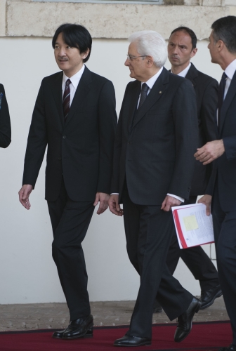 Il Presidente della Repubblica Italiana Sergio Mattarella e S.A.I. il Principe Akishino in Visita Ufficiale