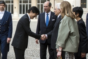 Il Presidente della Repubblica Italiana Sergio Mattarella riceve S.A.I. il Principe Akishino
