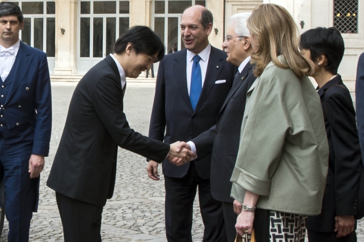 Il Presidente della Repubblica Italiana Sergio Mattarella riceve S.A.I. il Principe Akishino