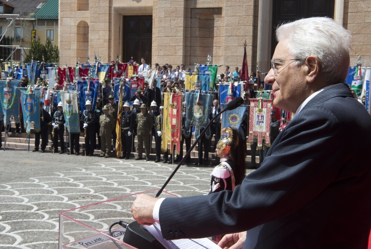 Il Presidente Sergio Mattarella alla cerimonia celebrativa del cenetesimo anniversario della Prima Guerra Mondiale