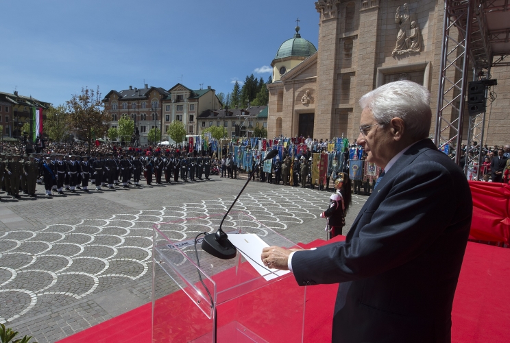 Il Presidente Sergio Mattarella alla cerimonia celebrativa del centesimo anniversario della Prima Guerra Mondiale