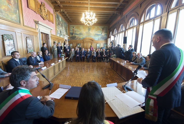 Il Presidente Sergio Mattarella all'Adunanza del Consiglio Comunale
